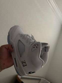 Air Jordan 5 White Low-Top Sneakers