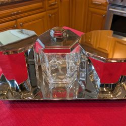 NEW  Restoration  Hardware  Bathroom Accessory Set "Brushed Nickel" Gorgeous  Set!! 