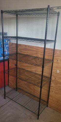 Garage Black Metal Storage Shelving