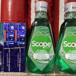 Scope & Crest Toothpaste Bundle 