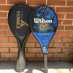 Tennis Rackets (2) Blue Cover Is Autographed By Nick Bollettieri