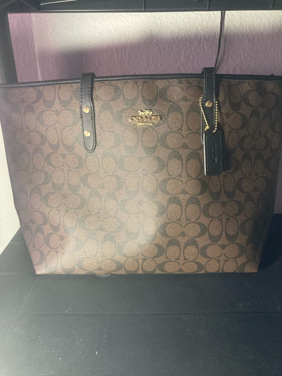 Coach Brown And Black Bag