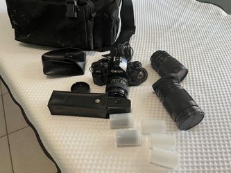Vintage Canon A-1 35mm Film Camera Bundle – Complete Set