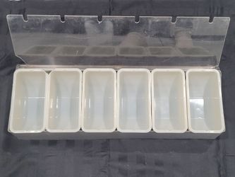 6-Compartment Plastic Storage Organizer Box