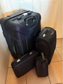 Black suitcase travel bag lot