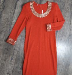 St. John By Marie Grey Red Dress