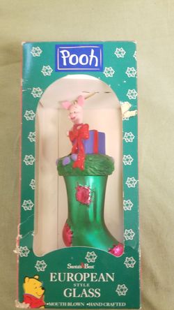 Winnie the pooh glass Ornament