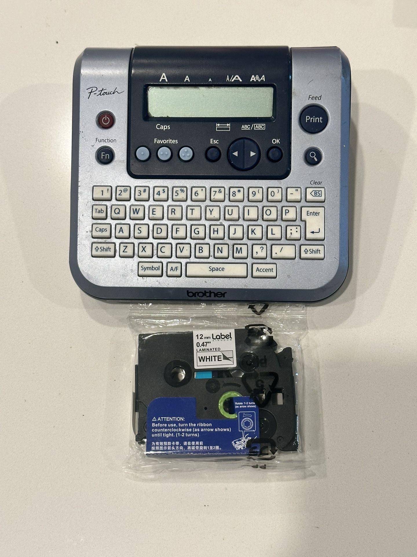 Brother P-Touch Label Maker PT-1280 Electronic Printer with roll and battery