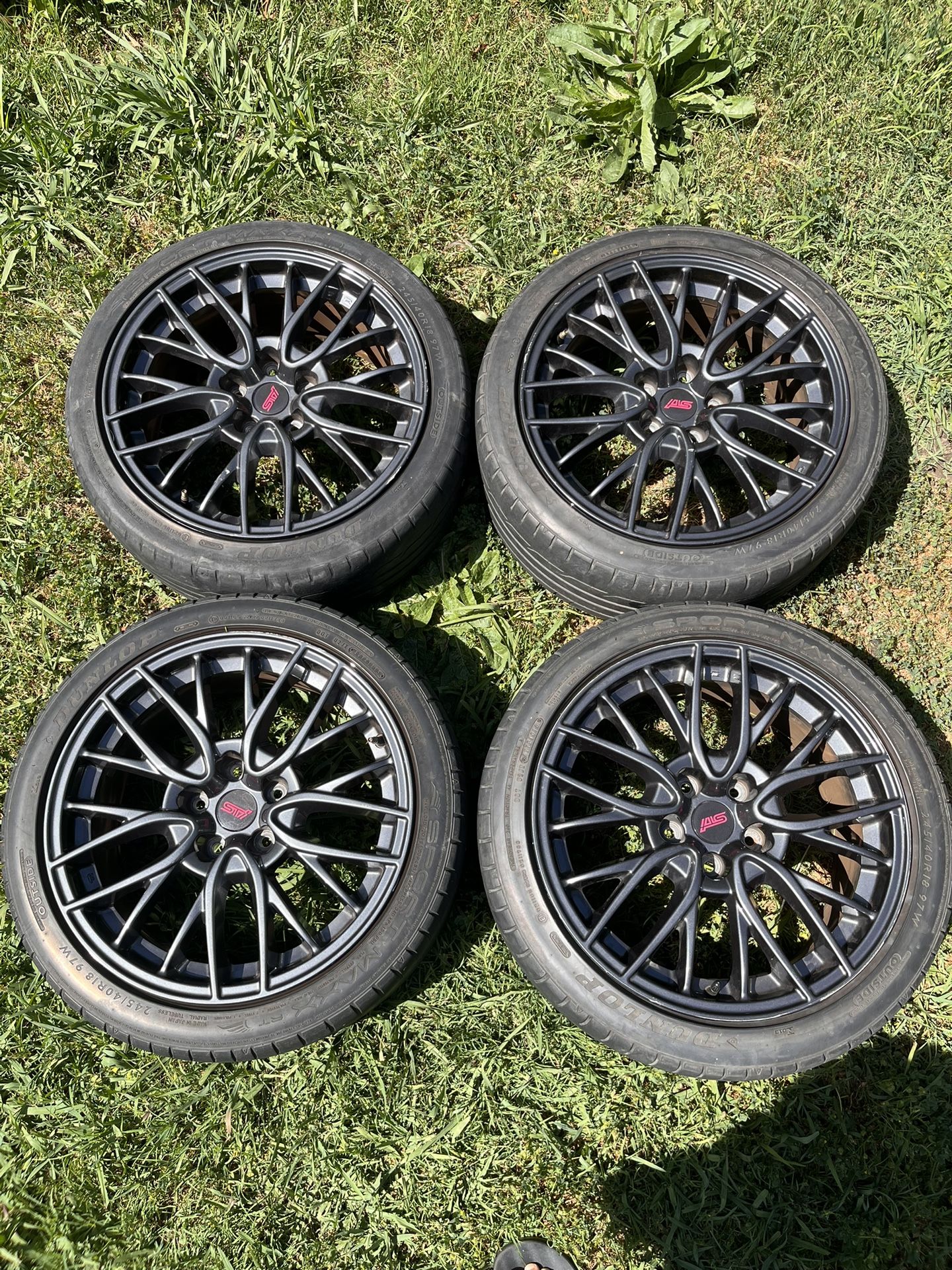 Subaru Sti WRX Wheels Rims Tires Made In Japan Enkei 18x8.5