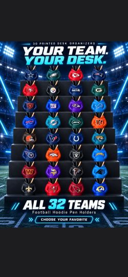 NFL Football Hoodie Pen Holder Desk Organizer