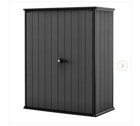 Cortina Alto 2.4 ft. W x 4.5 ft. D Durable Resin Plastic Outdoor Storage Shed with Flooring Grey (10.8 sq. ft.)