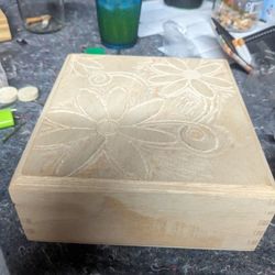 Hand Carved Cigar Box