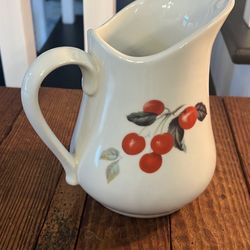 Vintage Famhouse Cordon Bleu International ceramic pitcher in the "Catherine" pattern