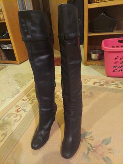 🟪SEXY over the KNEE (thigh high) LEATHER BOOTS🟣