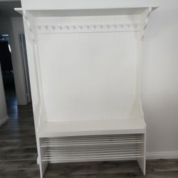 Shoe Rack, Coat Hanger Homemade 