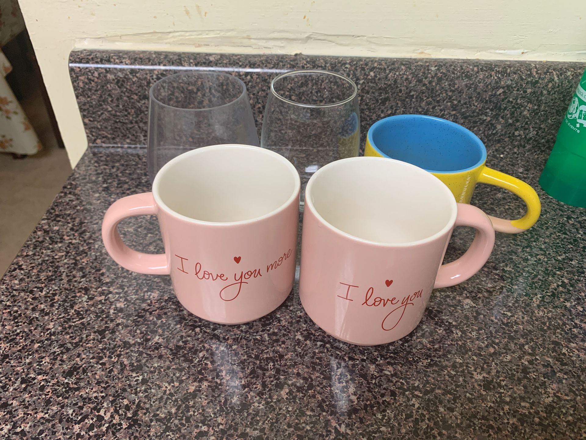 Mugs, wine glasses