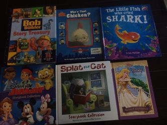 6 hard cover story books for kids
