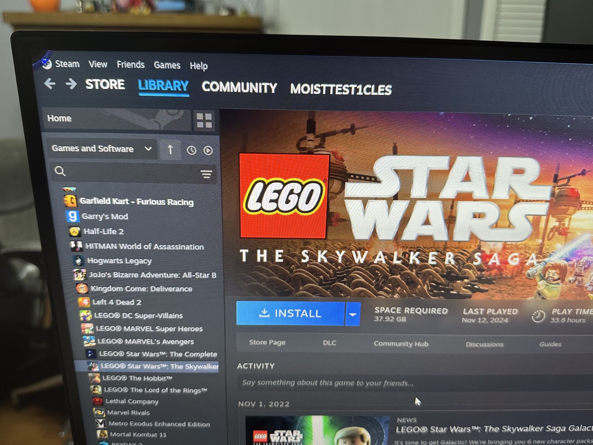 LG UltraGear 27 inch 1080p 165hz gaming monitor