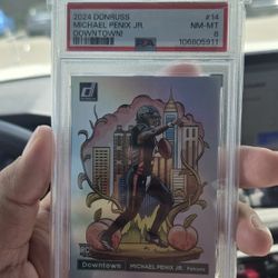 2024 Panini Donruss - Downtown! Michael Penix Jr. #14 (RC) PSA 8