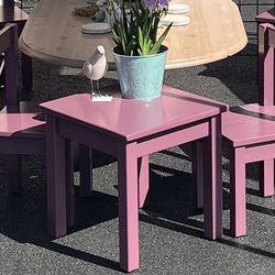Solid Wood Custom Build Kids Table And Chairs