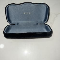 Gucci Black and Blue Velvet Eyewear Case