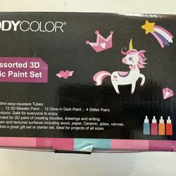 Kiddy color 40 3-D fabric paint set 