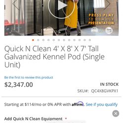 4 Kennel Pods 4x8
