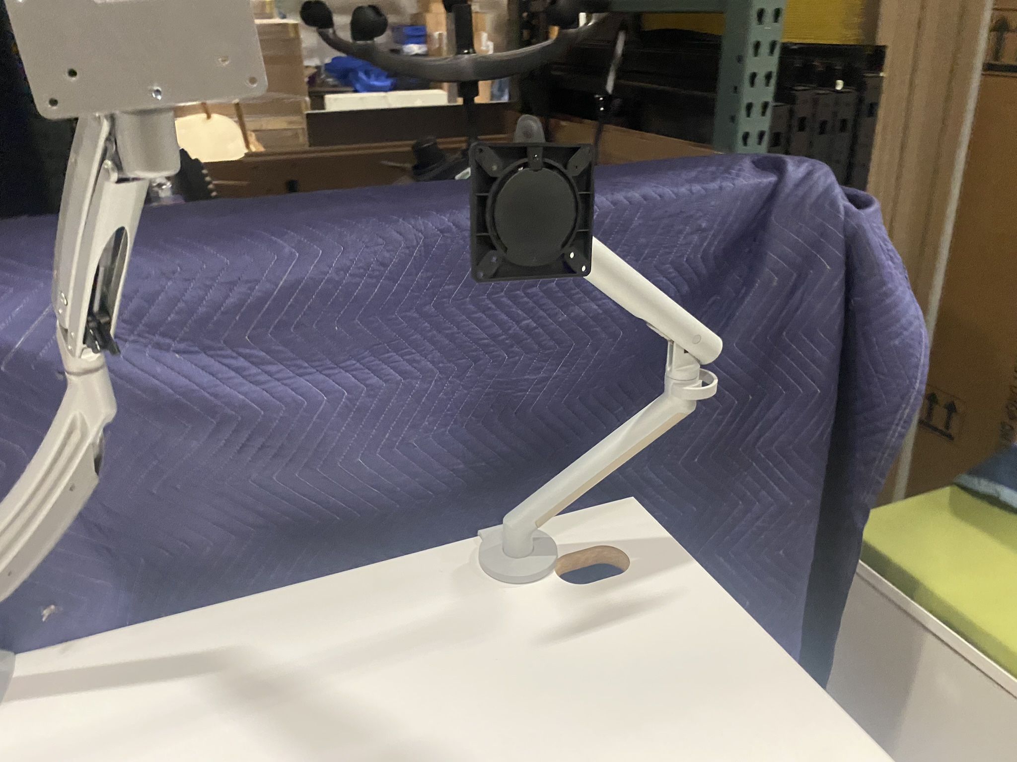 Herman Miller Single Flo Arms! We Have Several Available! We Also Have Monitors Docking Stations Chairs Standing Desks And More!!