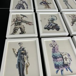 Fortnite framed art prints - IKEA frames (9 total)