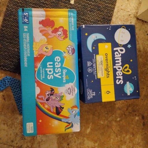 Pampers Overnight Swaddlers And Easy Ups