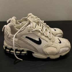 Nike x Stussy Air Zoom Spiridon Caged 2 Fossil/Black  CQ5486-200 size 7.5