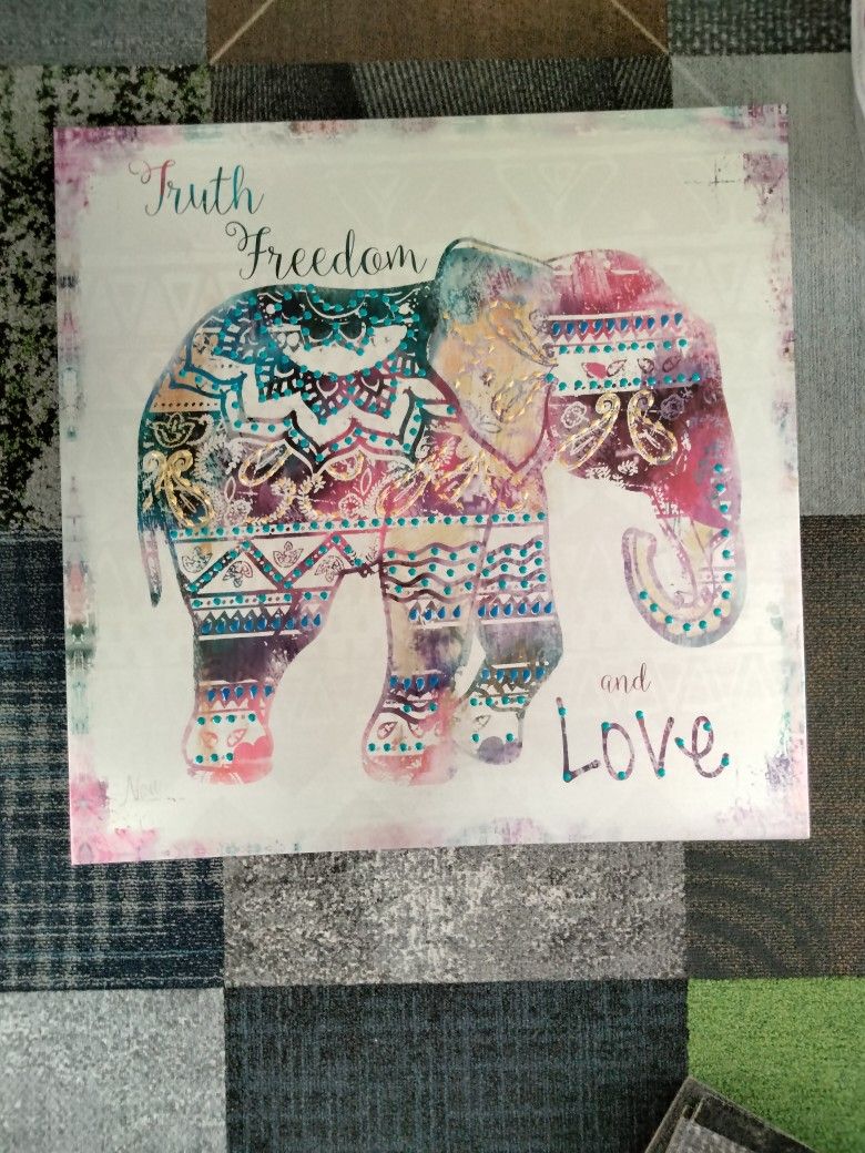 Handmade Elephant Artwork -wall Hanging