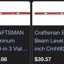 CRAFTSMAN Aluminum 48.0-in 3 Beam Level