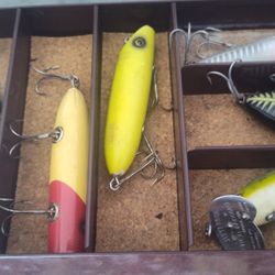 Vintage Fishing Tackle. Lures And Reel 1950s