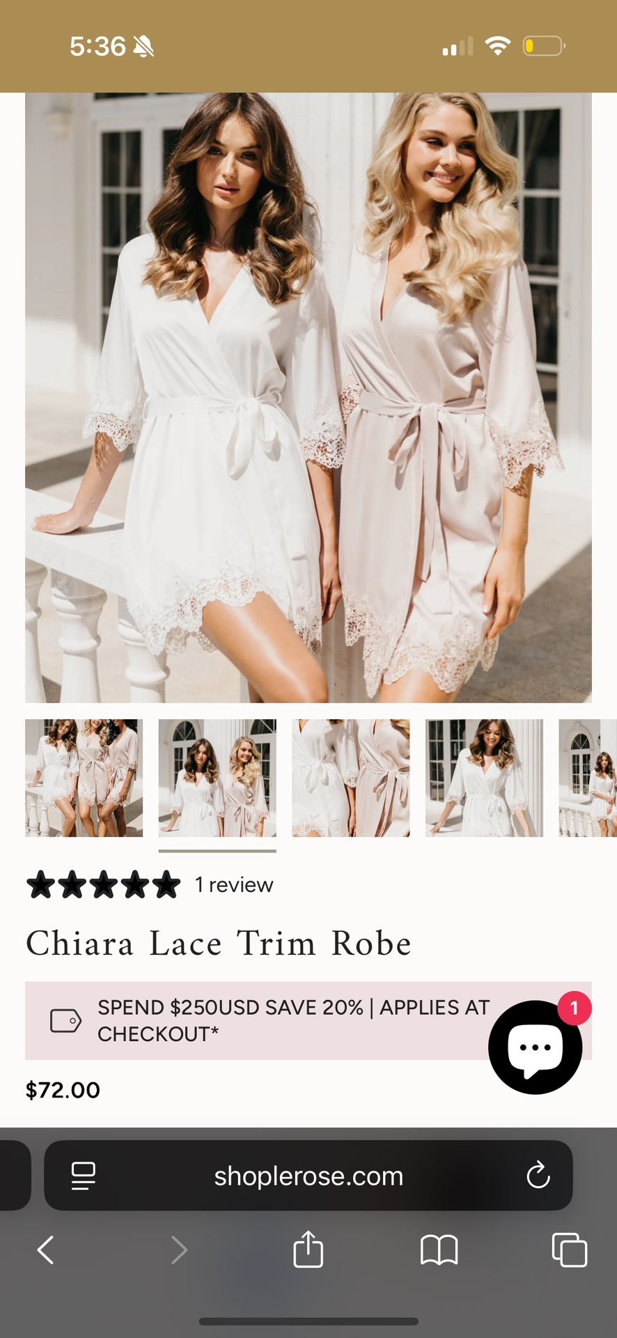 Le Rose Bridal party robes and slippers