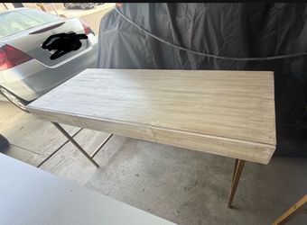 Mid-Century Modern Desk with 3 Drawers