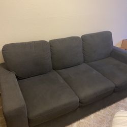 Dark Gray Costco Couch (w/ Pull Out Bed)