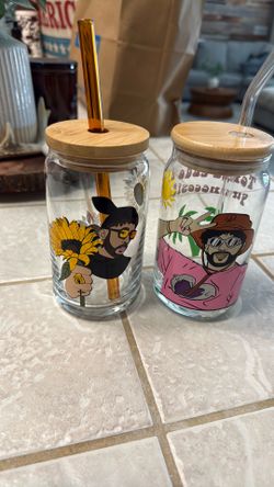 Bad Bunny Glass cup