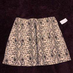 Snake Print Skirt