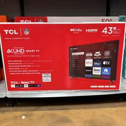 43” TCL Smart 4K Led Uhd Tv