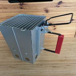 BBQ Collapsible/Foldable Quick-Start Charcoal Chimney Starter with Handle
