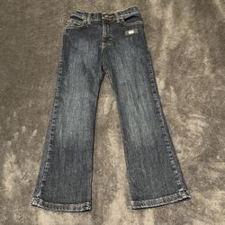 Boy’s Wrangler Blue Denim Jeans With Elastic Waist Size 7 Slim. 
