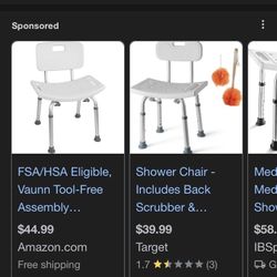 Set Of Three Shower Chairs 