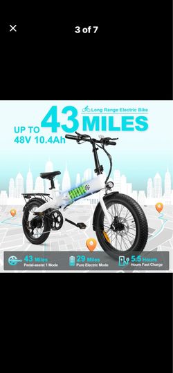 Zoonlai Electric Bike 750W Motor Foldable Fat Tire E-bike NEW