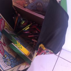 Markers, Gel Pens, Fine Liner Markers, Colored Pencils, Crayons