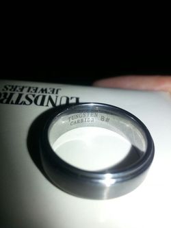 Tungsten wedding band size 8