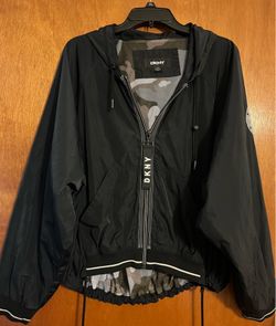 DKNY Black Windbreaker Jacket XL
