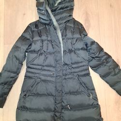 Laundry By Shelli Segal Women's Belted Faux Fur Puffer Coat Med