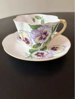 Vintage Shelley fine bone china teacup and saucer set