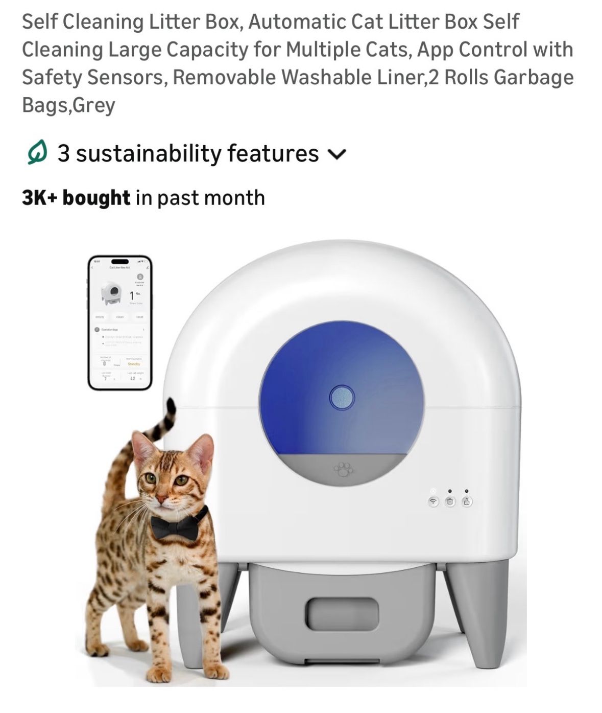 Fumoi self-cleaning litter box *NEW CONDITION *